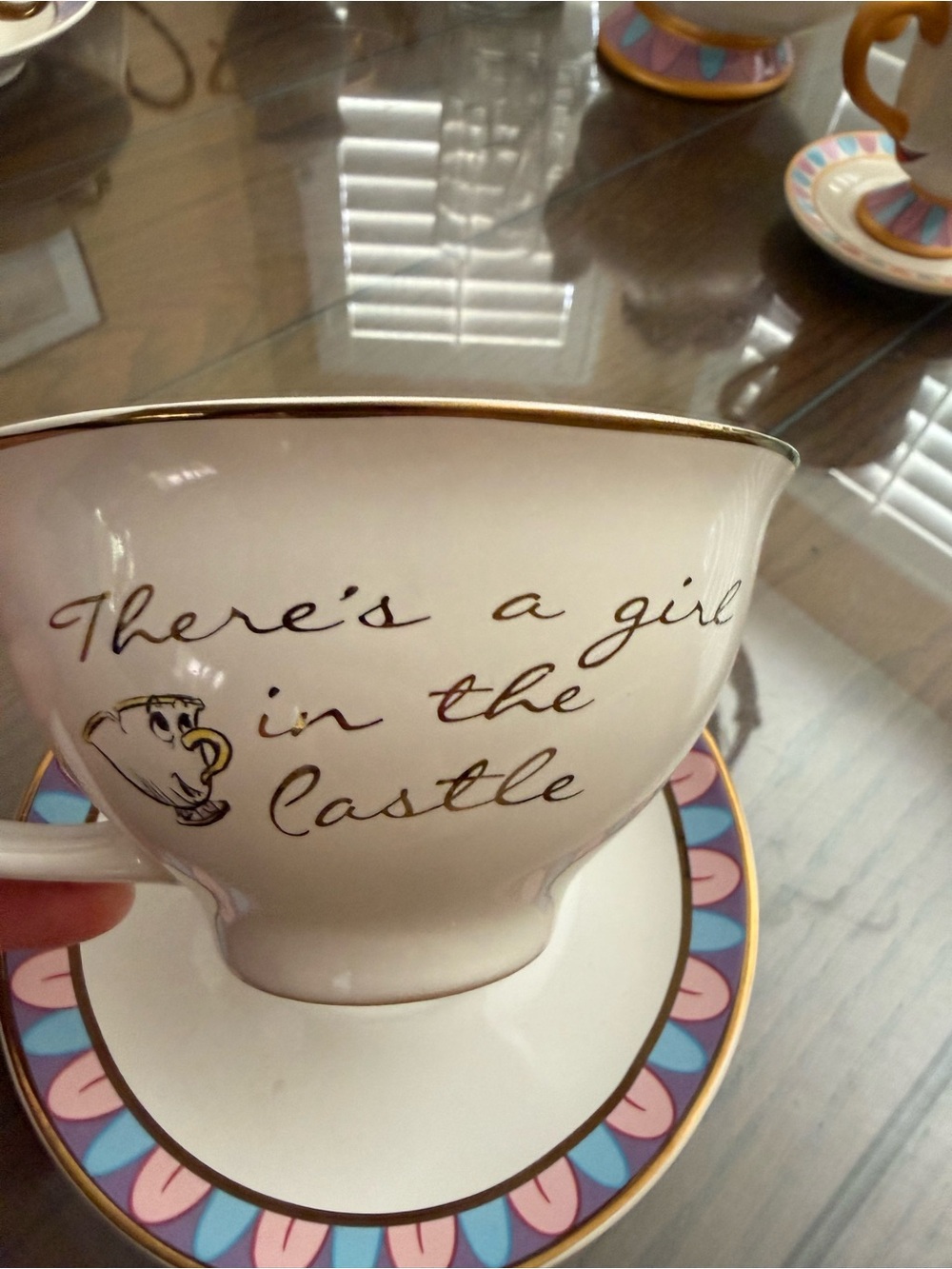 New Disney beauty and the beast cup and saucer '